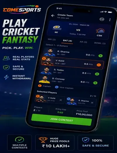 Slotsinguru (slots inguru) fantasy cricket & matchday visual 2